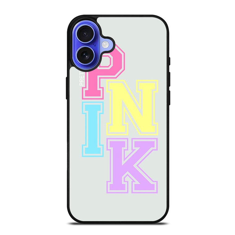 PINK NATION VICTORIA'S SECRET LOGO PRETTY IN ICON iPhone 16 Case