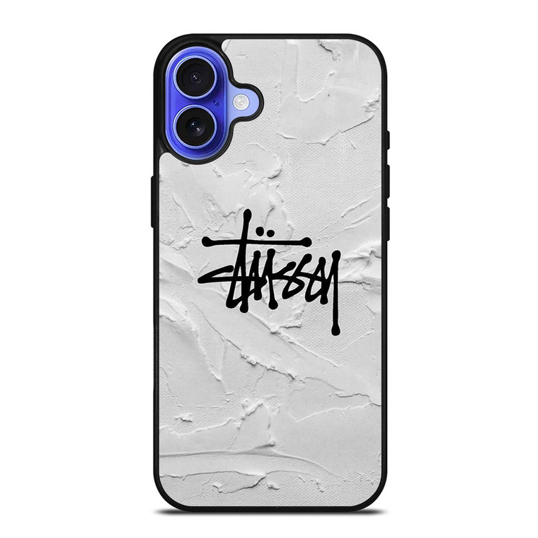 STUSSY LOGO ICON WHITE iPhone 16 Case