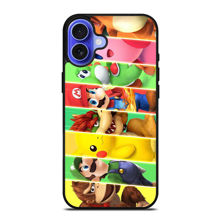 SUPER SMASH BROSS CHARACTERS iPhone 16 Case