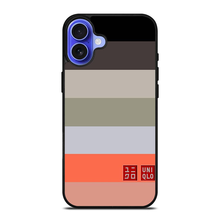 UNIQLO LOGO COLORFUL STRIPES iPhone 16 Case