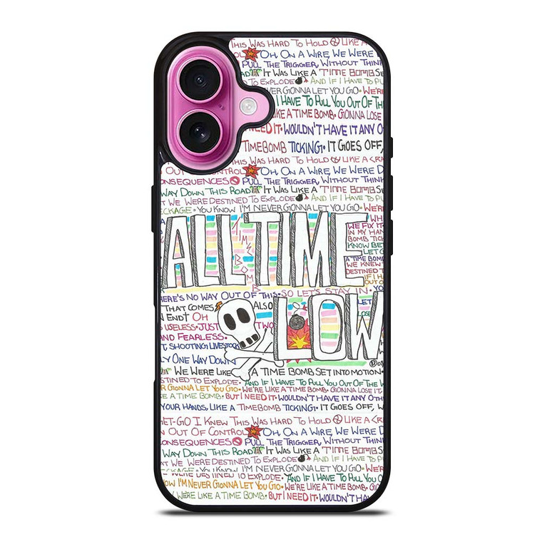 ALL TIME LOW WRITTING iPhone 16 Plus Case