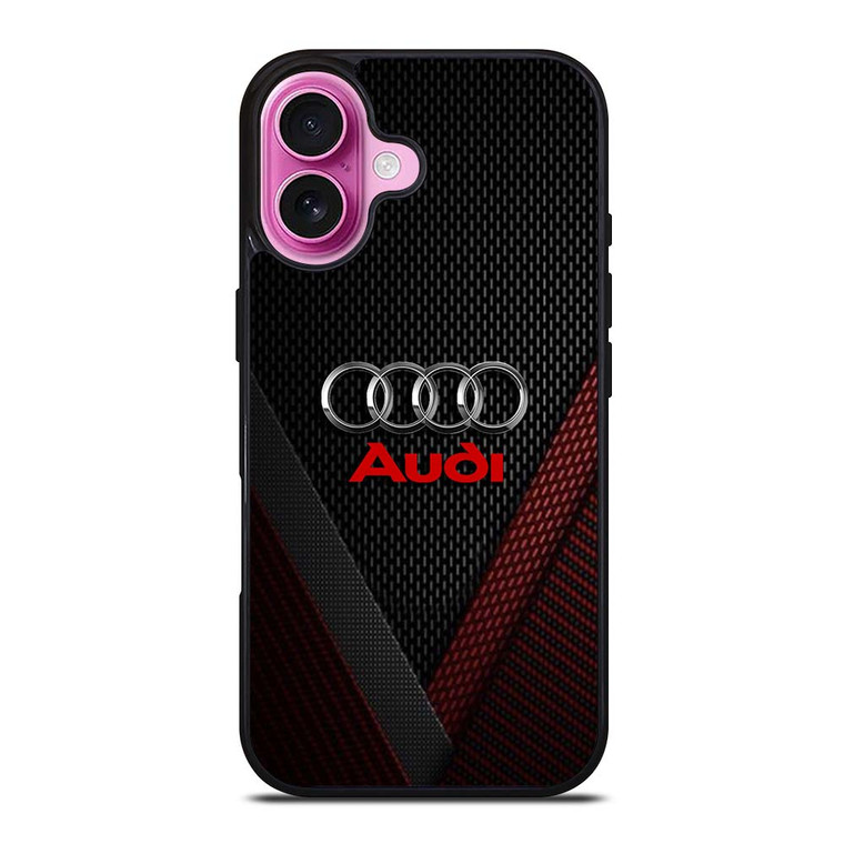 AUDI METAL LOGO iPhone 16 Plus Case