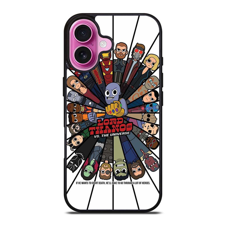 AVENGERS INFINITY WARS VS THANOS iPhone 16 Plus Case