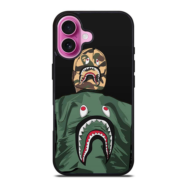 BLAISE TRAVIS HOODIE BAPE SHARK iPhone 16 Plus Case