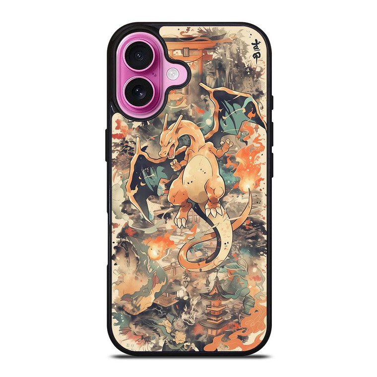CHARIZARD POKEMON UKIYO ART iPhone 16 Plus Case