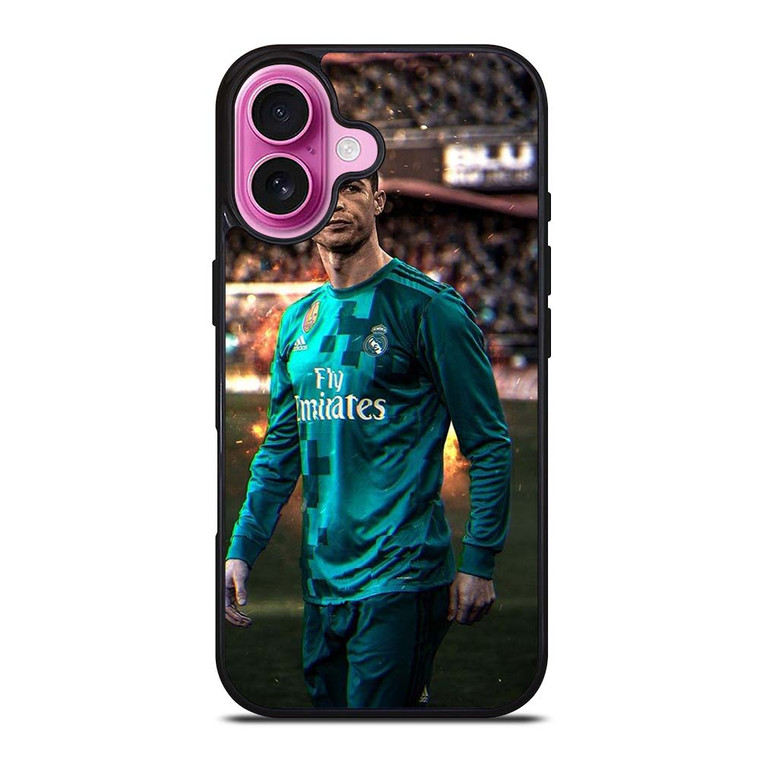 CRISTIANO RONALDO REAL MADRID ART iPhone 16 Plus Case