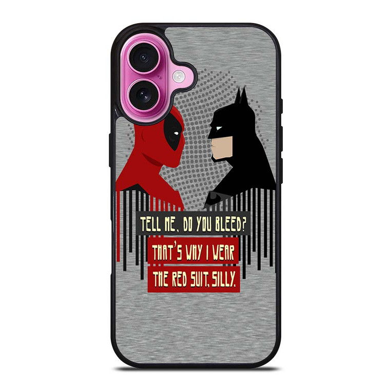 DEADPOOL VS BATMAN iPhone 16 Plus Case