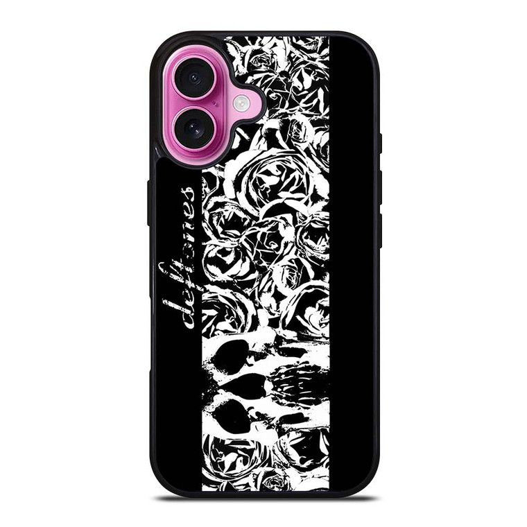 DEFTONES ROCK BAND LOGO SKULL ROSE iPhone 16 Plus Case
