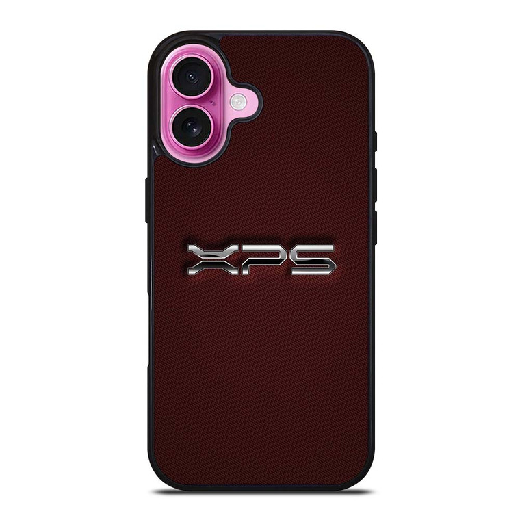 DELL XPS LOGO RED CARBON iPhone 16 Plus Case