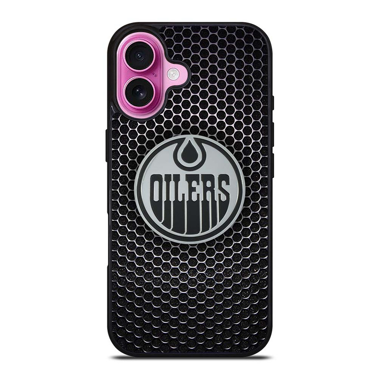 EDMONTON OILERS METAL LOGO iPhone 16 Plus Case