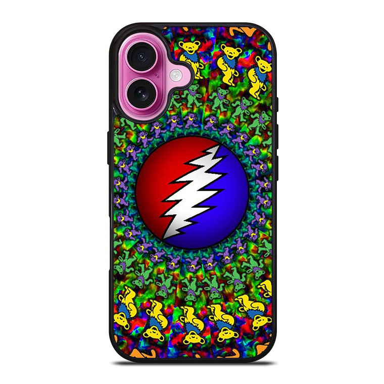 GRATEFUL DEAD DANCING BEARS LOGO iPhone 16 Plus Case