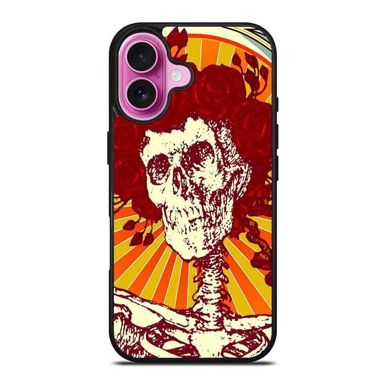 GRATEFUL DEAD SKULL ART iPhone 16 Plus Case