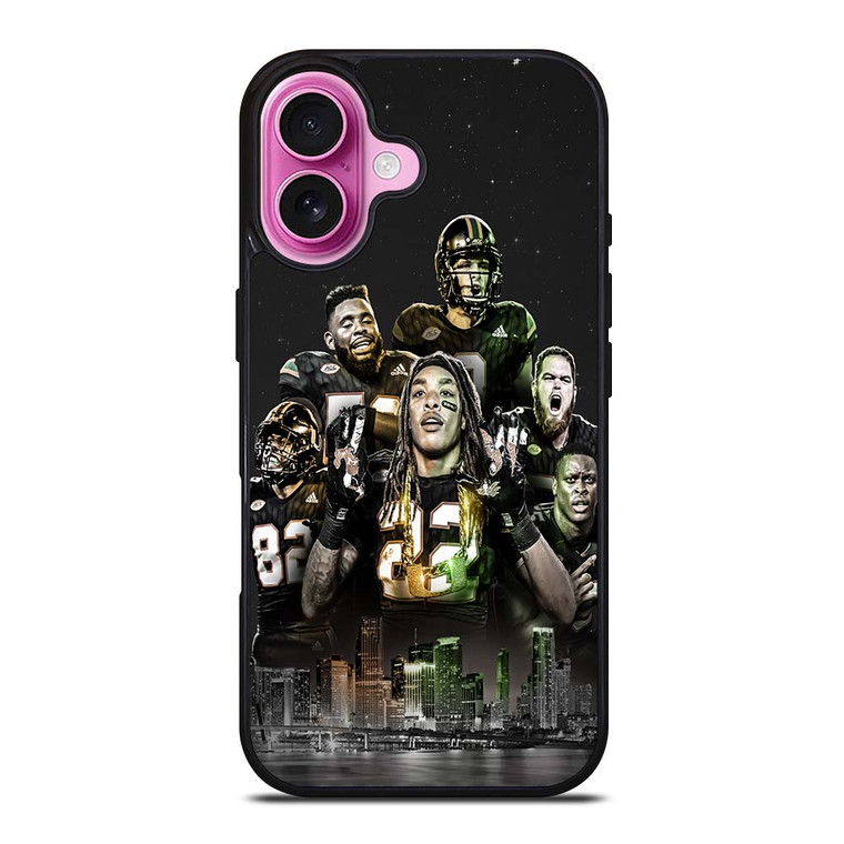 MIAMI HURRICANES UM iPhone 16 Plus Case