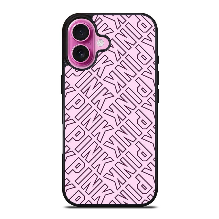 PINK VICTORIAS SECRET LOGO 2 iPhone 16 Plus Case