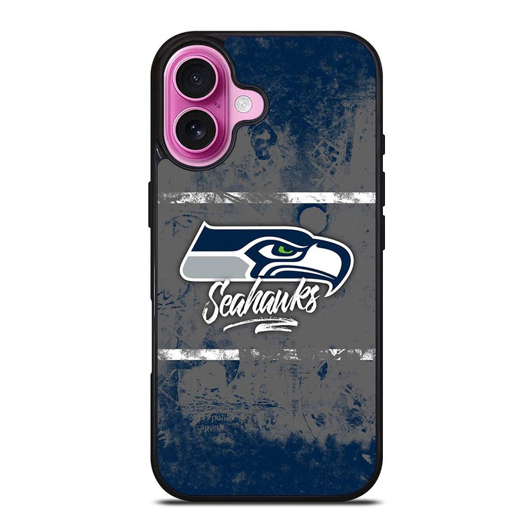 SEATTLE SEAHAWKS BRUSH LOGO iPhone 16 Plus Case