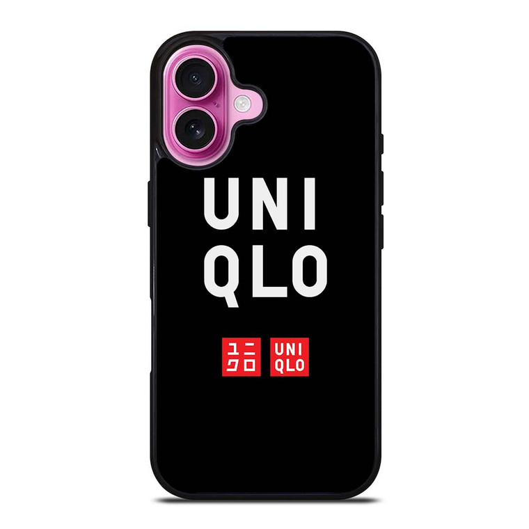 UNIQLO LOGO BLACK 2 iPhone 16 Plus Case