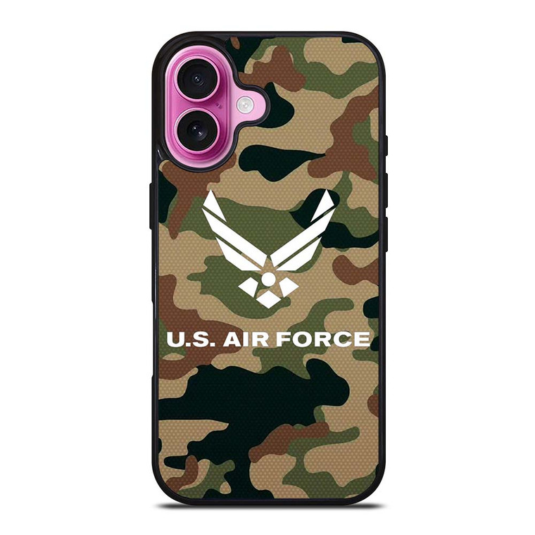 US AIR FORCE LOGO CAMO iPhone 16 Plus Case
