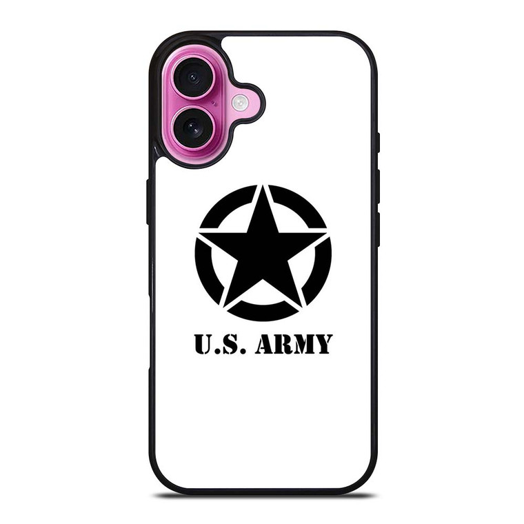 US ARMY LOGO WHITE iPhone 16 Plus Case