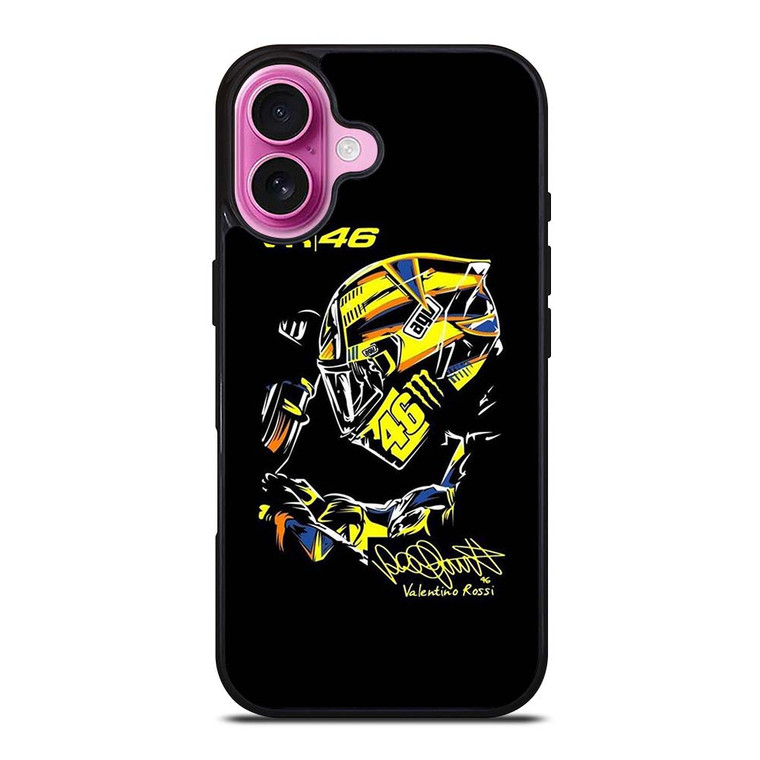 VALENTINO ROSSI THE DOCTOR 46 SIGNATURE iPhone 16 Plus Case