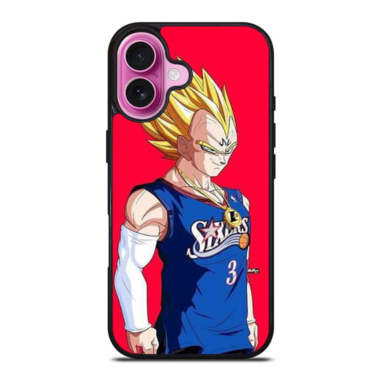 VEGETA DRAGON BALL PHILADELPHIA SIXERS iPhone 16 Plus Case
