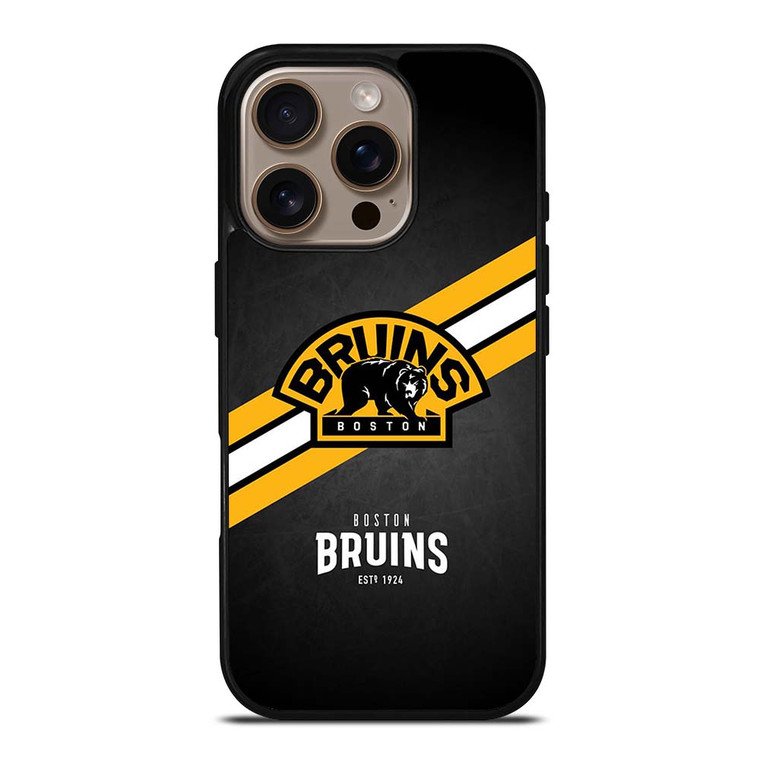 BOSTON BRUINS STRIPE LOGO iPhone 16 Pro Case