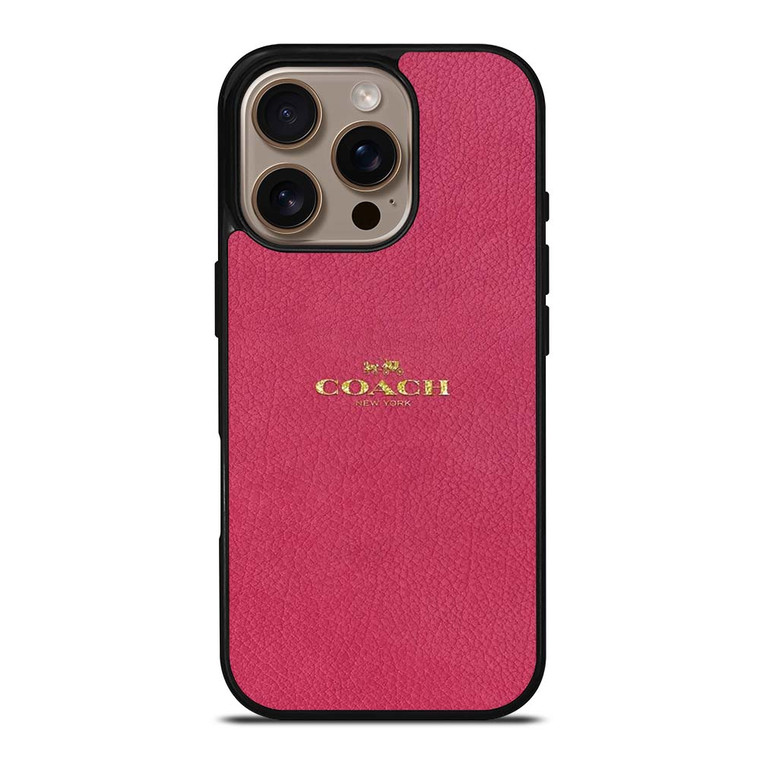 COACH NEW YORK LOGO PINK iPhone 16 Pro Case