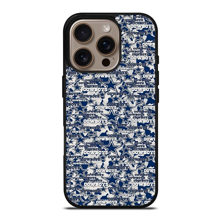 DALLAS COWBOYS LOGO FOOTBAL TEAM COLLAGE ICON iPhone 16 Pro Case