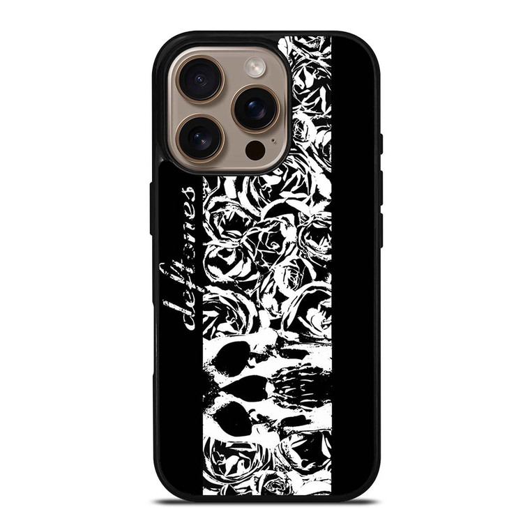 DEFTONES ROCK BAND LOGO SKULL ROSE iPhone 16 Pro Case