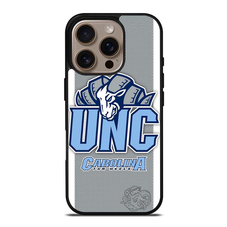 NORTH CAROLINA TAR HEELS LOGO BASKETBALL UNIVERSITY MASCOT iPhone 16 Pro Case