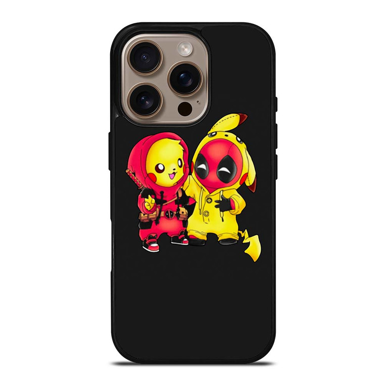 PIKACHU POKEMON AND DEADPOOL iPhone 16 Pro Case