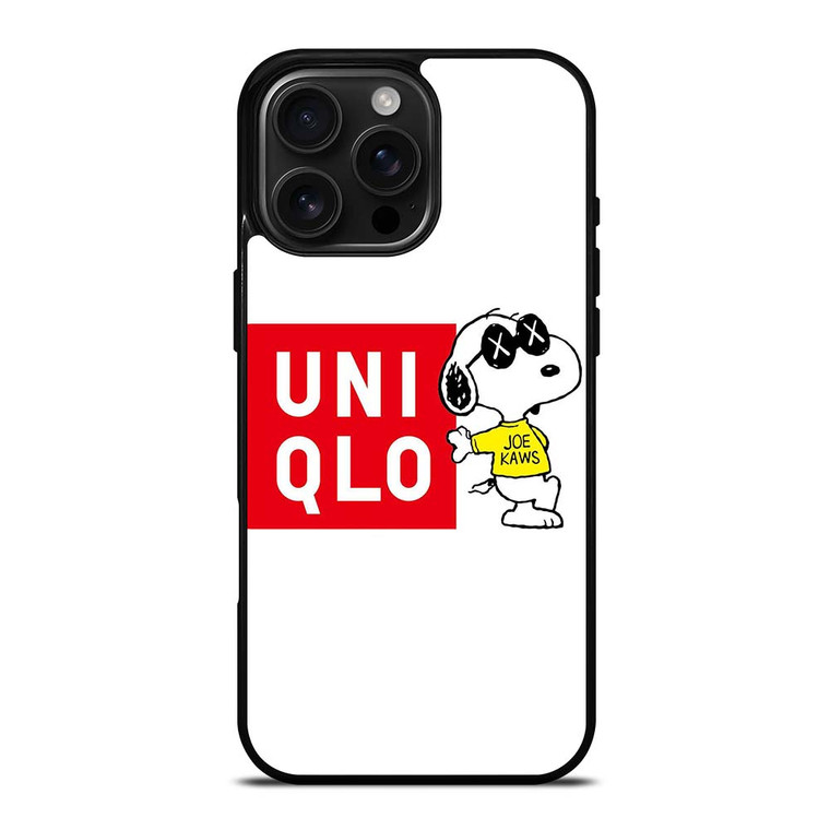 JOE KAWS UNIQLO LOGO iPhone 16 Pro Max Case