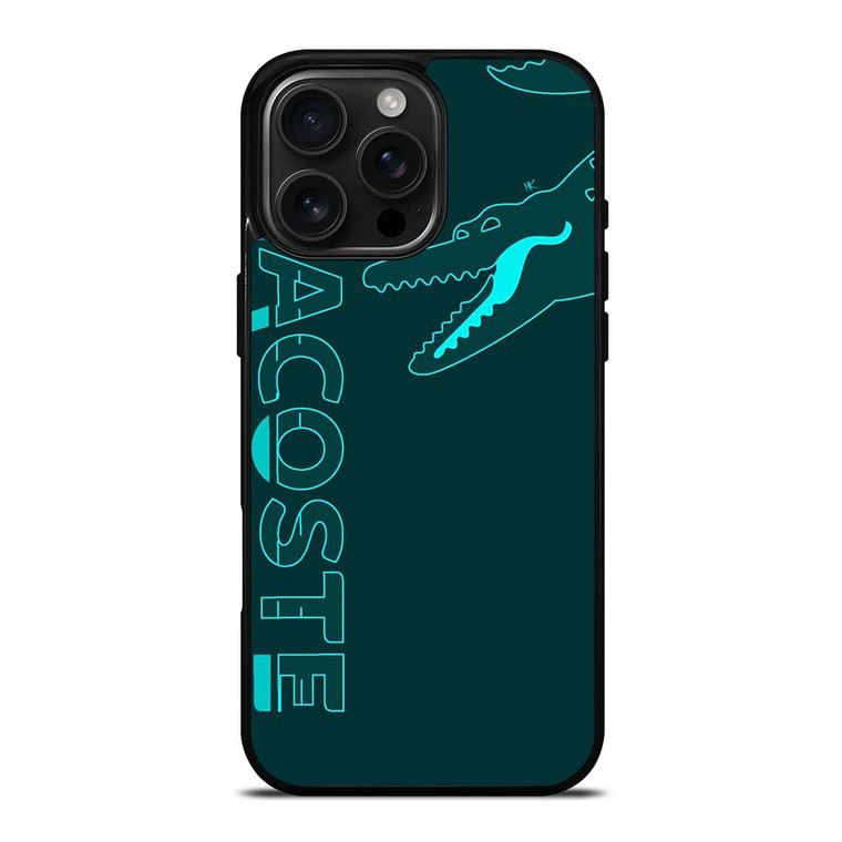 LACOSTE CROC LOGO GREEN iPhone 16 Pro Max Case