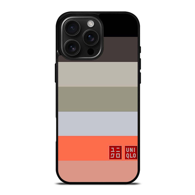 UNIQLO LOGO COLORFUL STRIPES iPhone 16 Pro Max Case