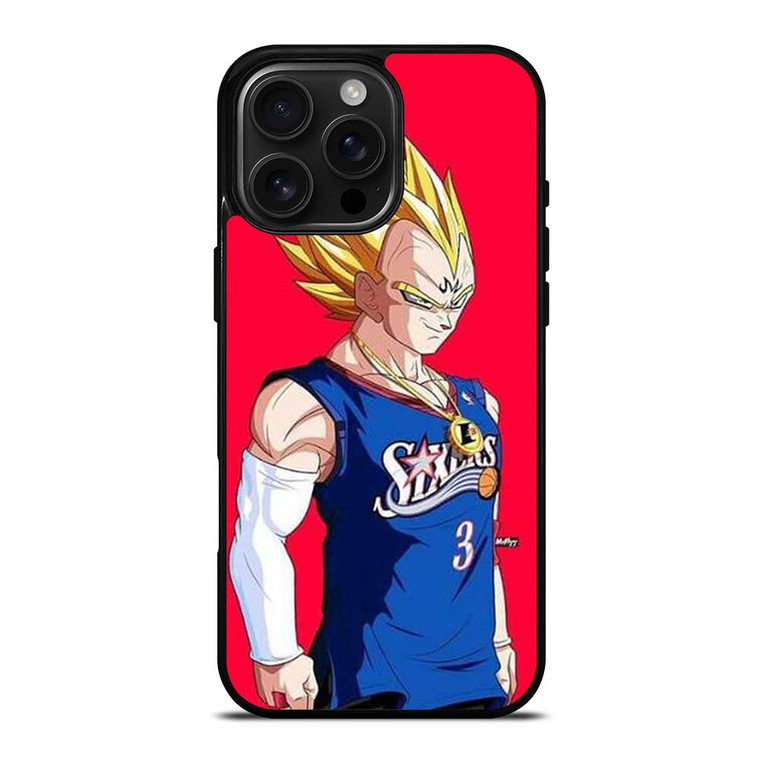 VEGETA DRAGON BALL PHILADELPHIA SIXERS iPhone 16 Pro Max Case