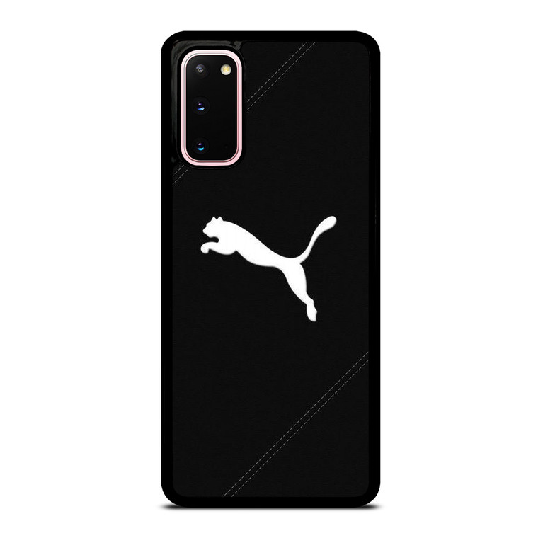 PUMA LOGO BLACK LEATHER Samsung Galaxy S20 Case