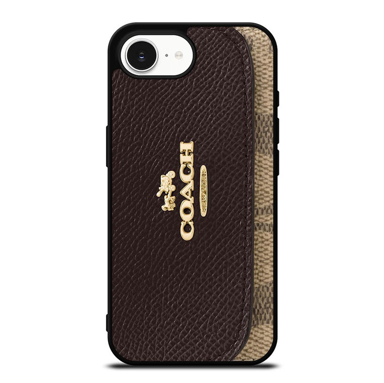 COACH NEW YORK LOGO BROWN WALLET iPhone 16e Case