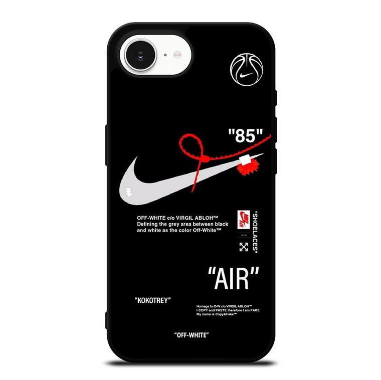 NIKE AIR JORDAN OFF WHITE BLACK KOKOTREY iPhone 16e Case