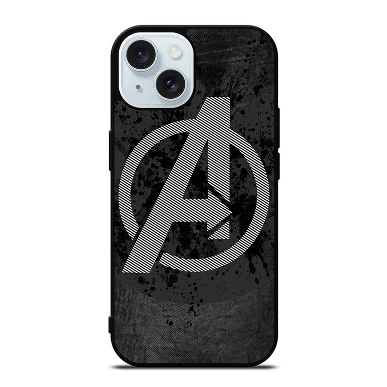 AVENGERS LOGO GRAY iPhone 15  Case Cover