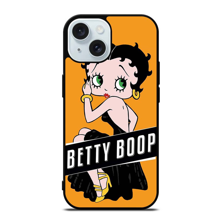BETTY BOOP BLACK iPhone 15  Case Cover