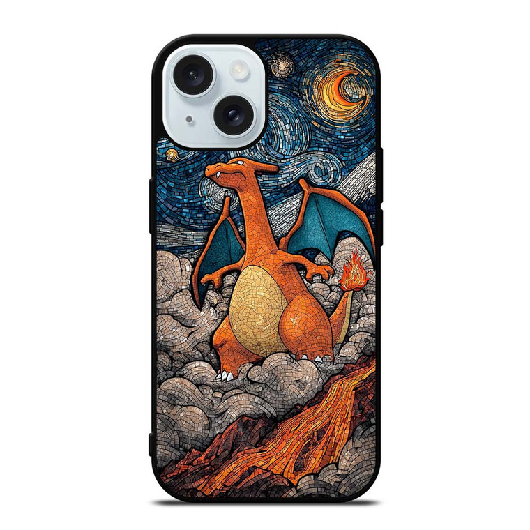 CHARIZARD POKEMON ART MOZAIC iPhone 15  Case Cover