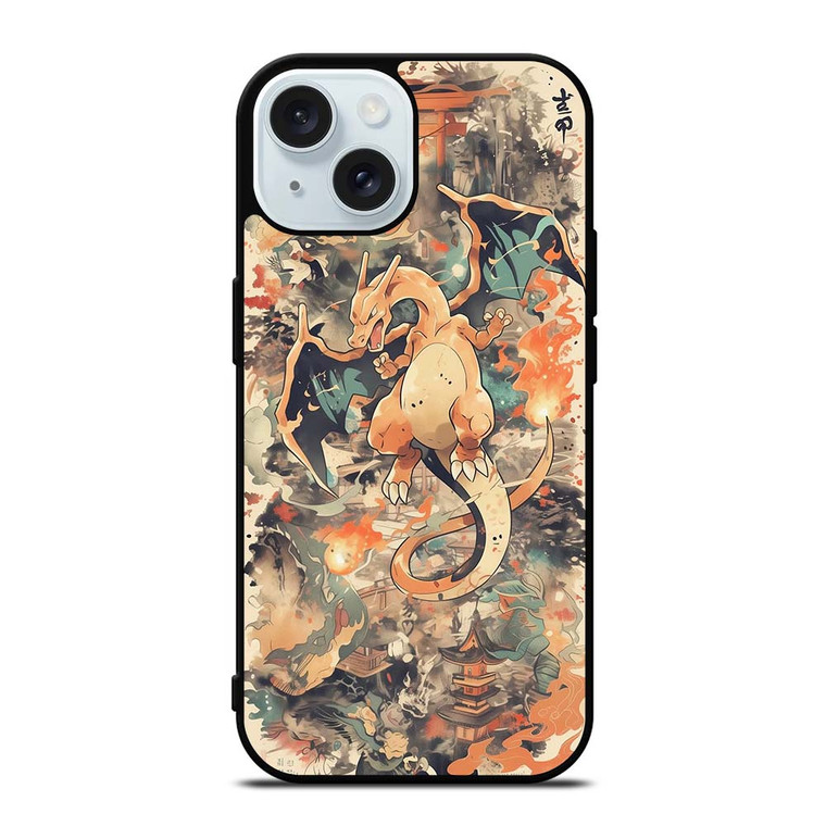 CHARIZARD POKEMON UKIYO ART iPhone 15  Case Cover