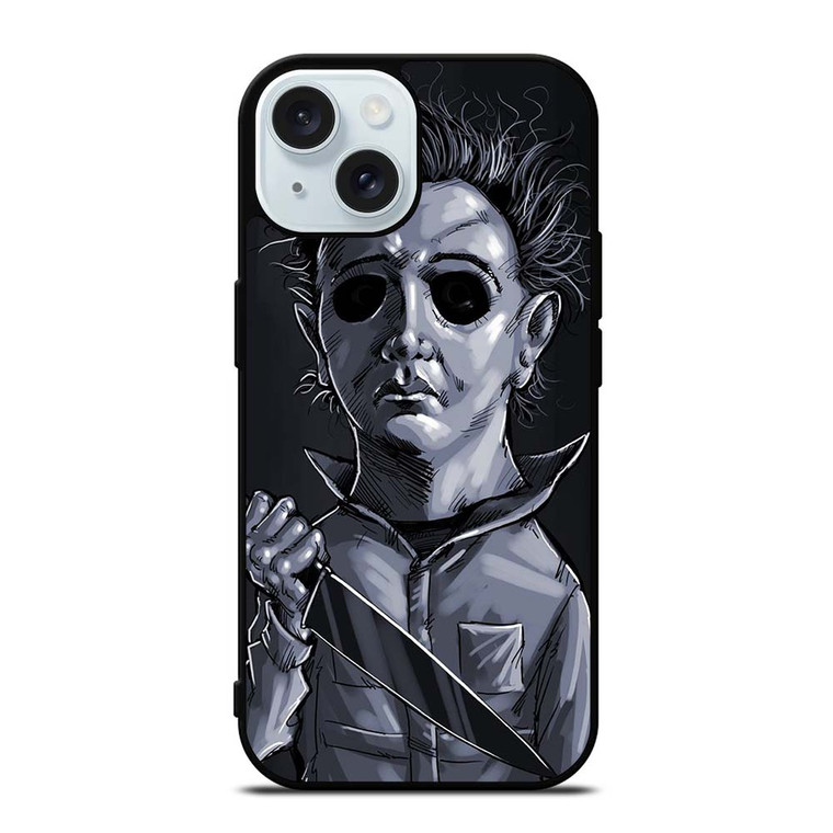 MICHAEL MYERS HALLOWEEN ART iPhone 15  Case Cover