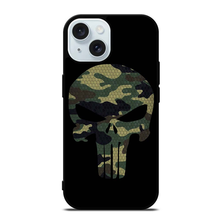 THE PUNISHER LOGO CAMO iPhone 15  Case Cover