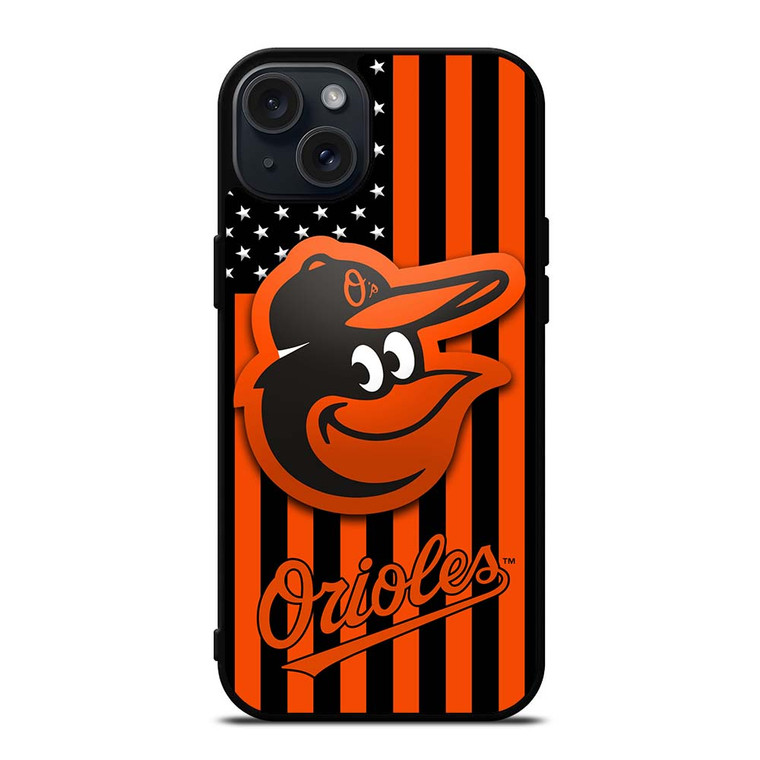 BALTIMORE ORIOLES FLAG iPhone 15 Plus Case