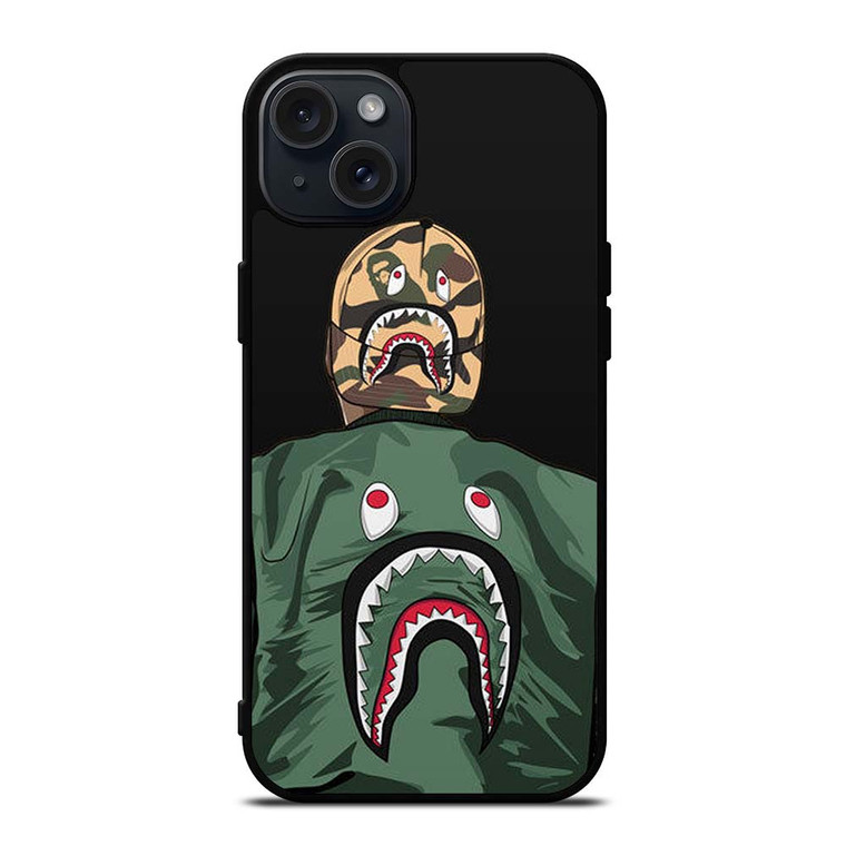 BLAISE TRAVIS HOODIE BAPE SHARK iPhone 15 Plus Case