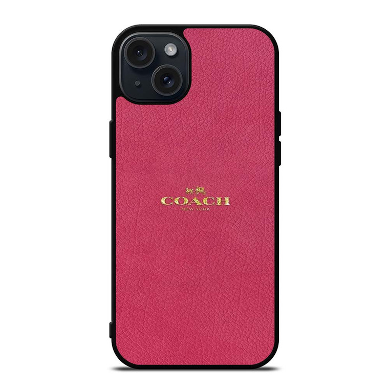 COACH NEW YORK LOGO PINK iPhone 15 Plus Case