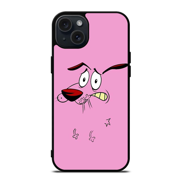 COURAGE THE COWARDLY DOG FACE iPhone 15 Plus Case