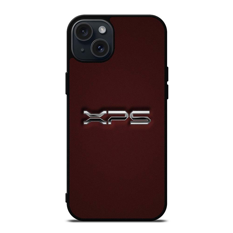 DELL XPS LOGO RED CARBON iPhone 15 Plus Case