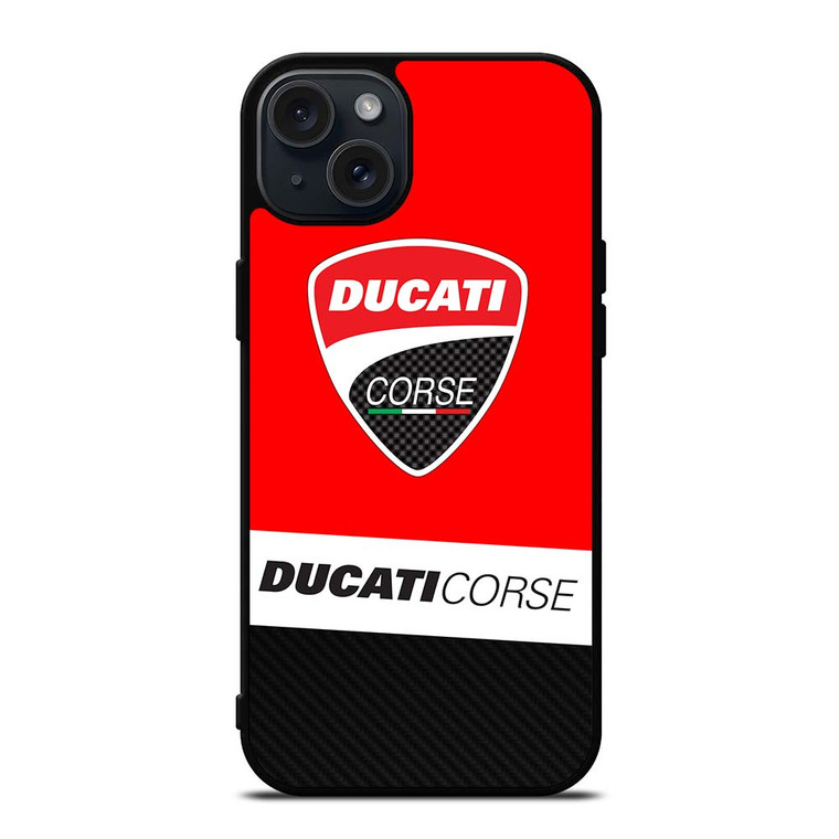 DUCATI CORSE MOTO LOGO iPhone 15 Plus Case