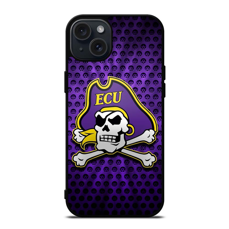EAST CAROLINA PIRATES ECU UNIVERSITY FOOTBALL LOGO iPhone 15 Plus Case